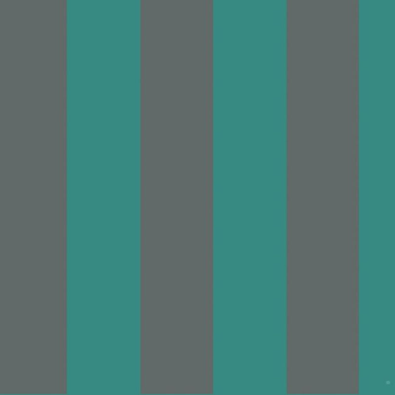 Glastonbury Stripe Wallpaper - Teal & Charcoal - 110/6032