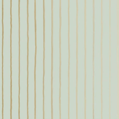 College Stripe Wallpaper - Soft Olive & Metallic Gilver - 110/7036