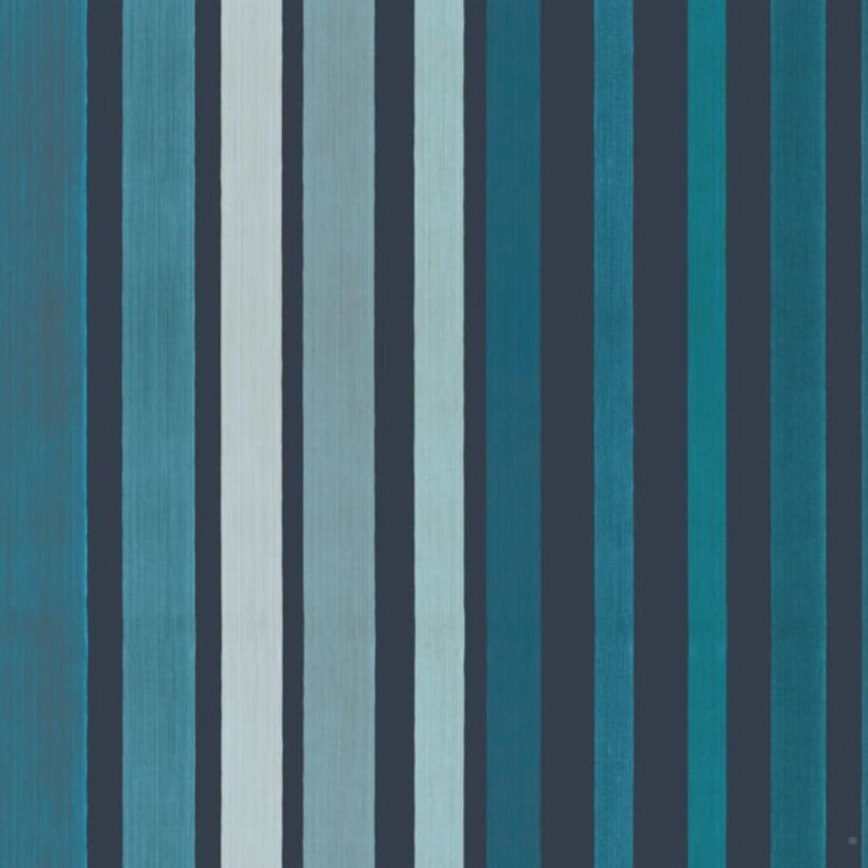 Carousel Stripe Wallpaper - Petrol on Ink - 110/9042