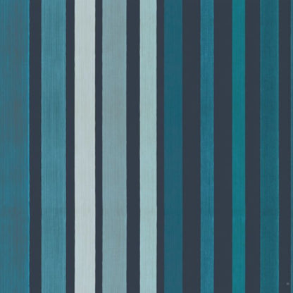 Carousel Stripe Wallpaper - Petrol on Ink - 110/9042
