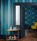 Carousel Stripe Wallpaper - Metallic Silver on Charcoal - 110/9043