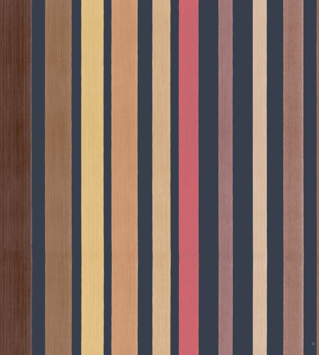 Carousel Stripe Wallpaper - Ginger on Soot - 110/9044