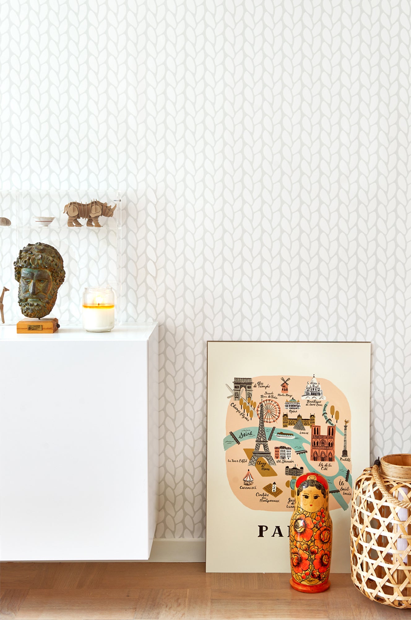 Leya Grey Wallpaper - Majvillan