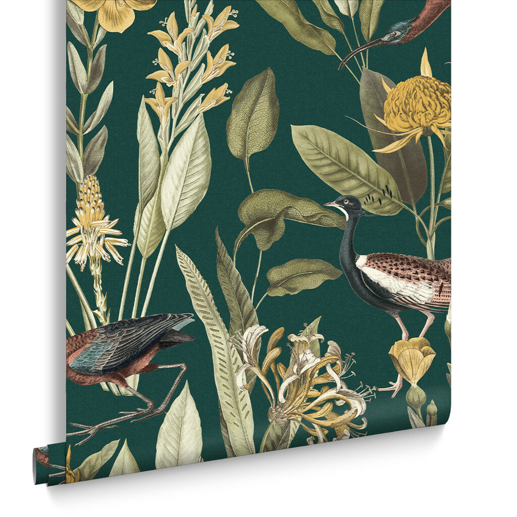 111719 - Glasshouse Wallpaper - Green - Graham & Brown