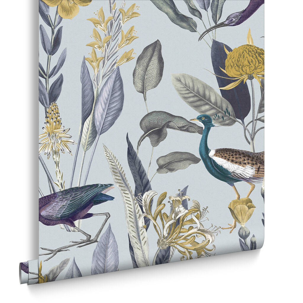 111721 - Glasshouse Wallpaper - Soft Grey - Graham & Brown