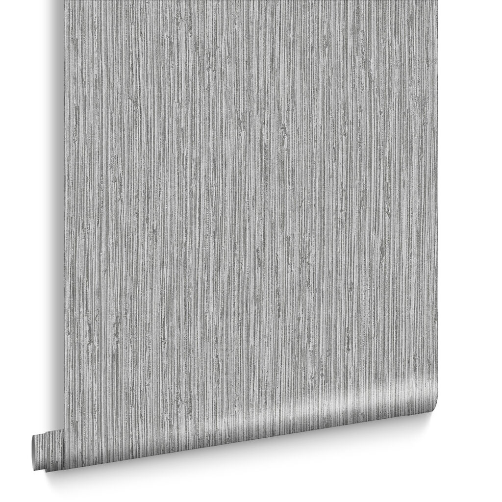 111727 - Grasscloth Texture Wallpaper - Grey - Graham & Brown