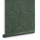 111729 - Grasscloth Geo Wallpaper - Pine - Graham & Brown
