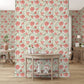 1117 - Honeysuckle Wallpaper - Crimson Red by Morris Collections