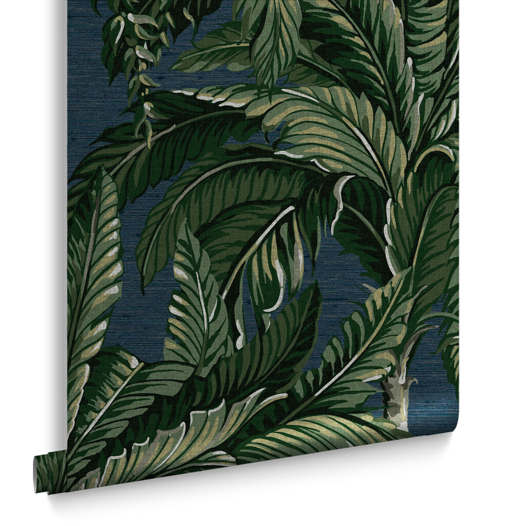 112017 - Daintree Palm Wallpaper - Midnight - Graham & Brown