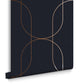 112189 - Palais Wallpaper - Navy Copper - Graham & Brown