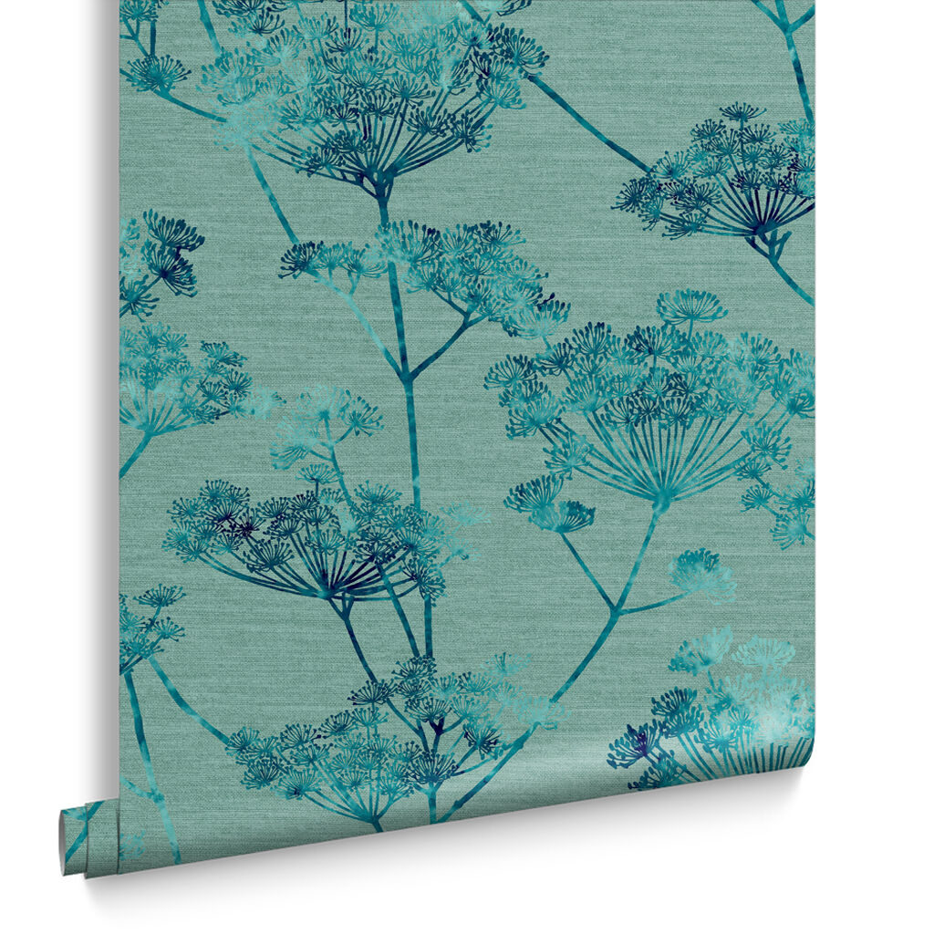 112204 - Hortus Wallpaper - Teal - Graham & Brown