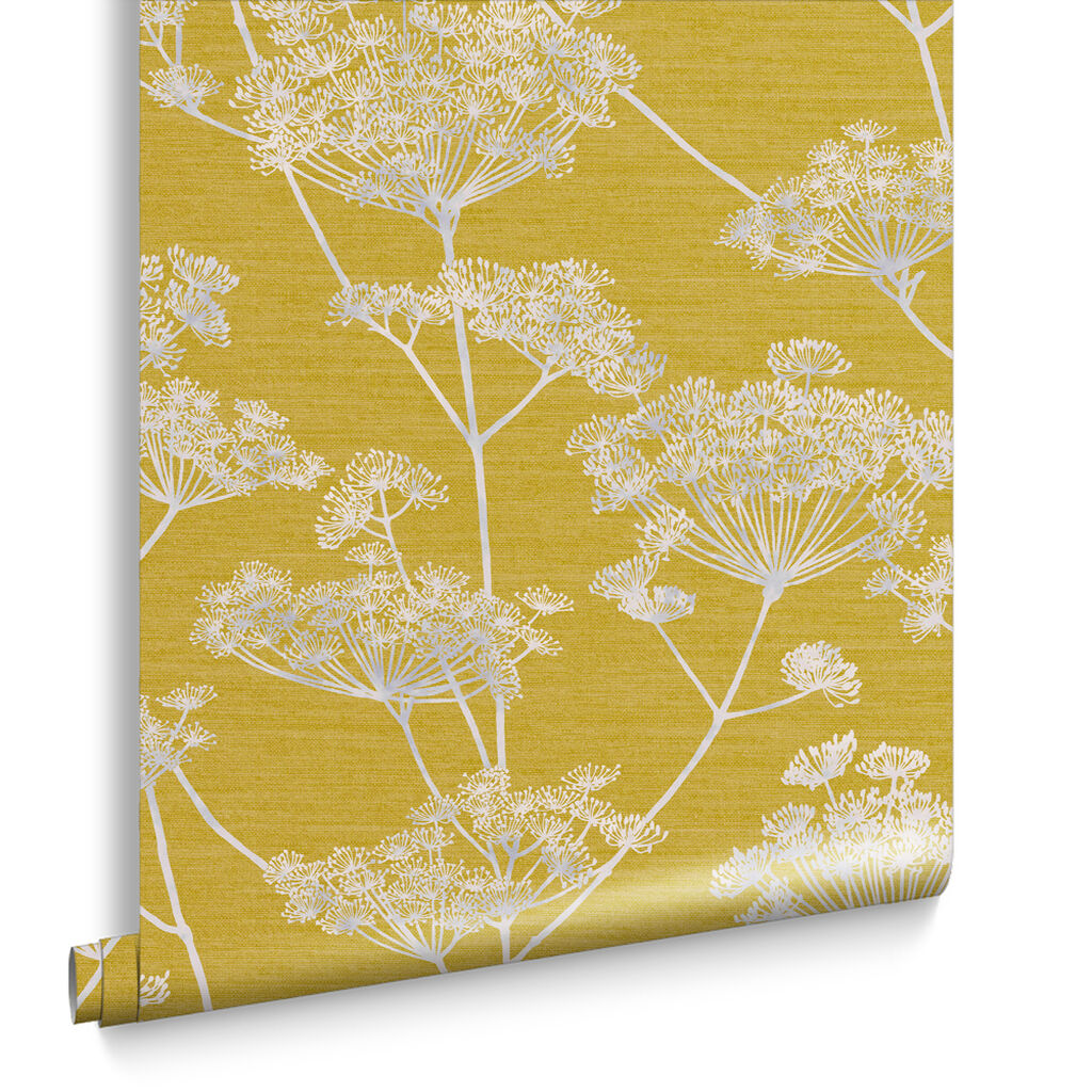112206 - Hortus Wallpaper - Mustard - Graham & Brown