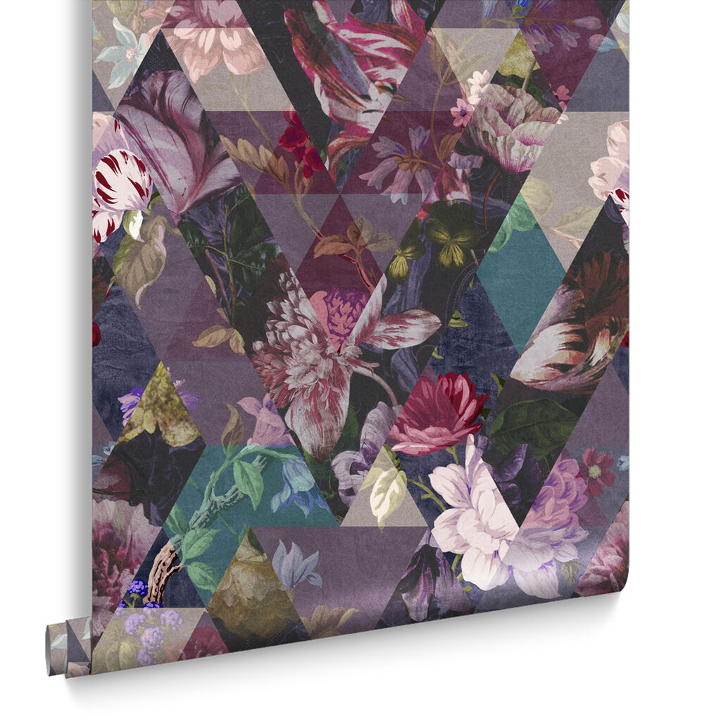 112276 - Timepiece Wallpaper - Amethyst - Graham & Brown