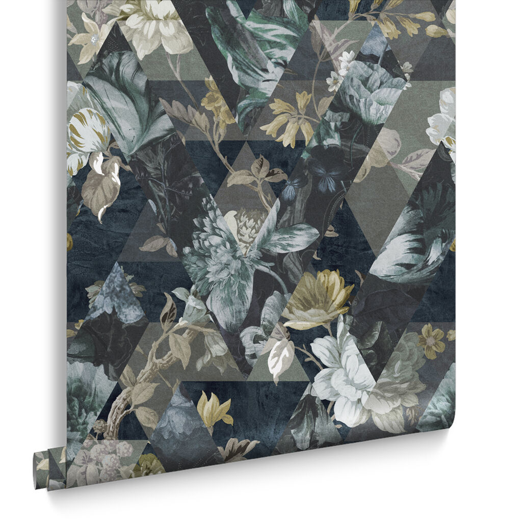 112277 - Timepiece Wallpaper - Midnight - Graham & Brown