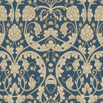1127 - Hydrangea Wallpaper - Slate Blue by Morris Collections
