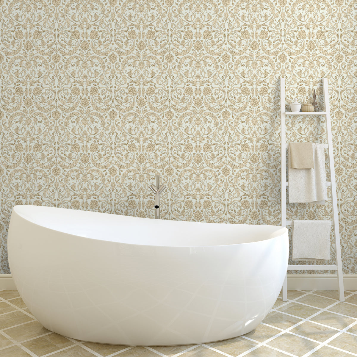 1128 - Hydrangea Wallpaper - Grey-Blue by Morris Collections