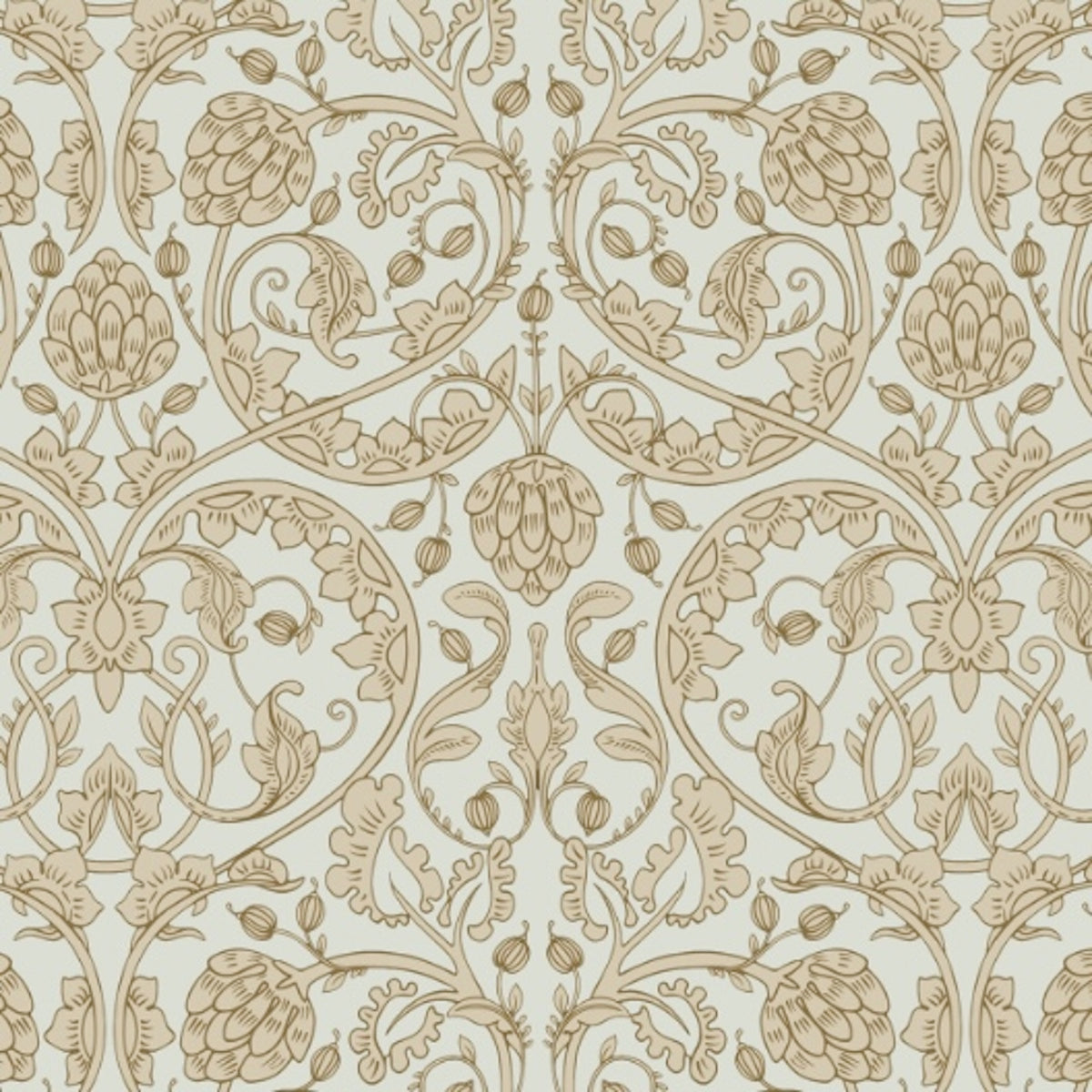 1128 - Hydrangea Wallpaper - Grey-Blue by Morris Collections