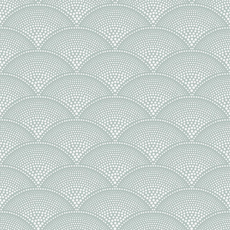 Feather Fan Icons Wallpaper - Print Room Blue - 112/10036