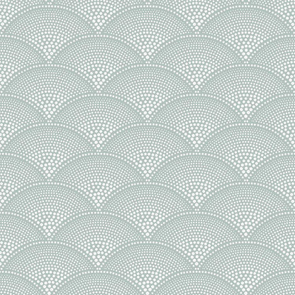 Feather Fan Icons Wallpaper - Print Room Blue - 112/10036