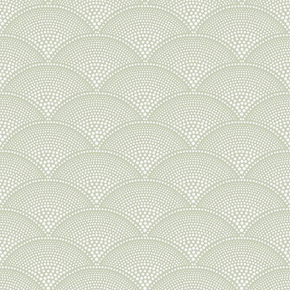 Feather Fan Icons Wallpaper - Soft Olive - 112/10037