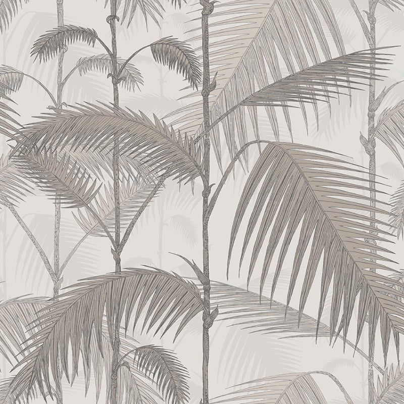 Palm Jungle Icons Wallpaper - Charcoal & Metallic Bronze - 112/1004