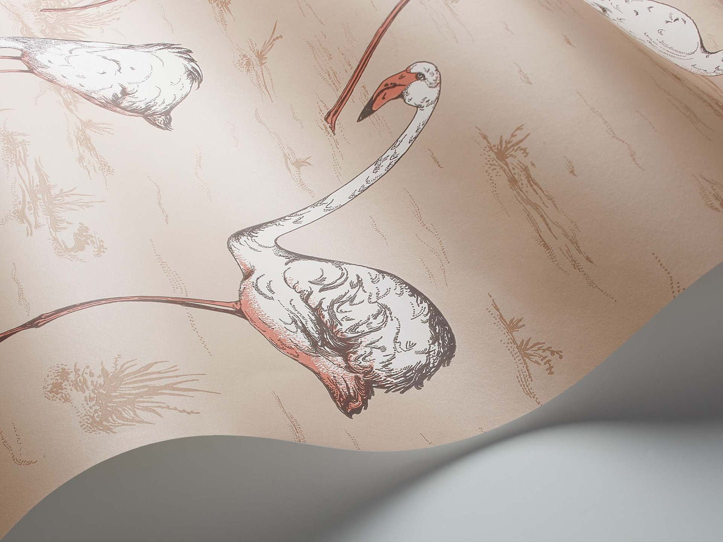 Flamingos Icons Wallpaper - Plaster Pink - 112/11039