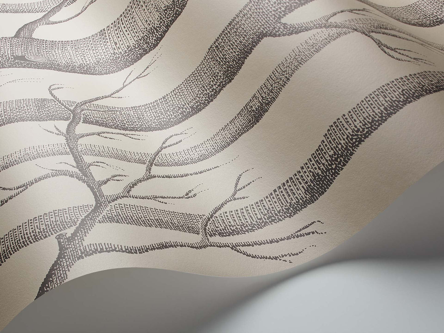 Woods Icons Wallpaper - Linen & Charcoal - 112/3009