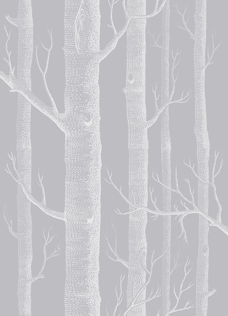 Woods Icons Wallpaper - Grey & White - 112/3012