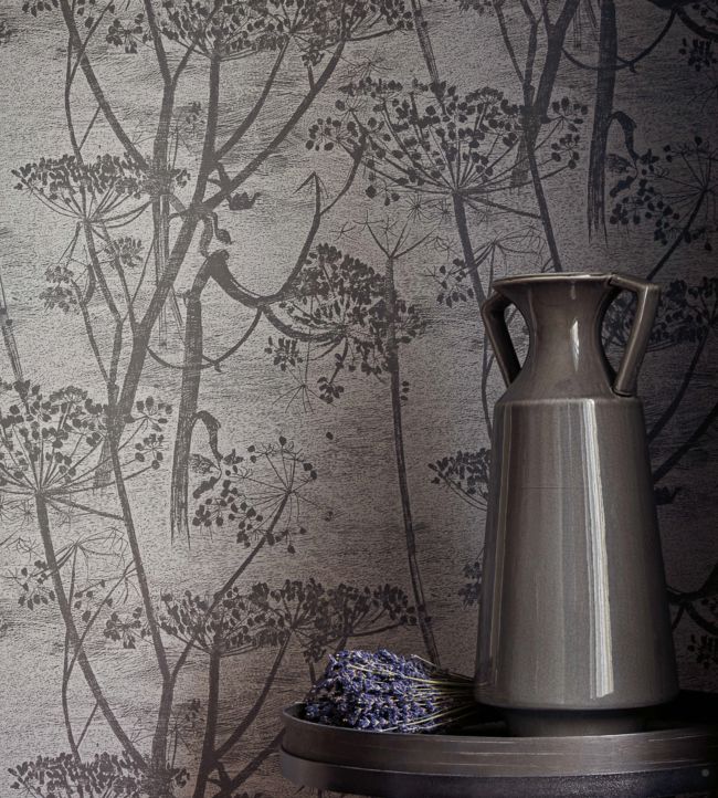 Cow Parsley Icons Wallpaper - Charcoal - 112/8026