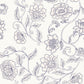 1130 - Simply Chrysanthemum Wallpaper - Floral White by Morris Collections