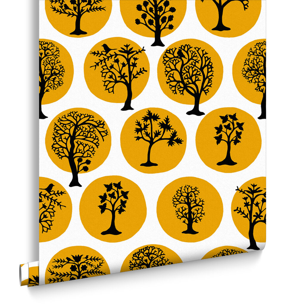 113470 - Party Land Wallpaper - Mustard - Graham & Brown