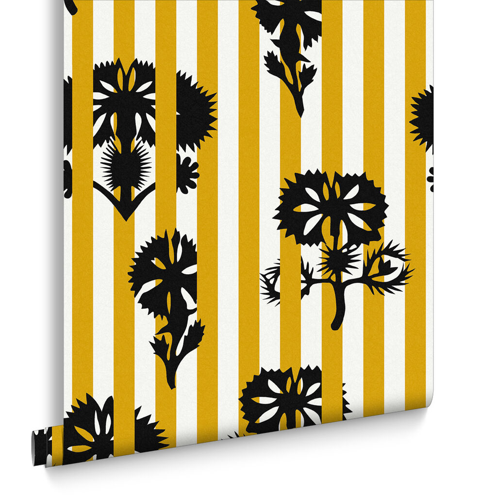 113478 - Hide and Seek Wallpaper - Mustard - Graham & Brown