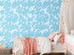 1136 - Anemone Wallpaper - Blue by Morris Collections
