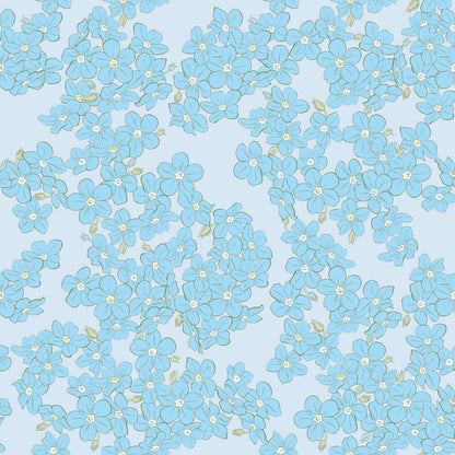 1136 - Anemone Wallpaper - Blue by Morris Collections