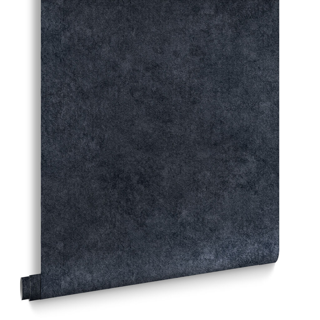 113943 - Midnight Texture Plain Wallpaper - Blue - Graham & Brown