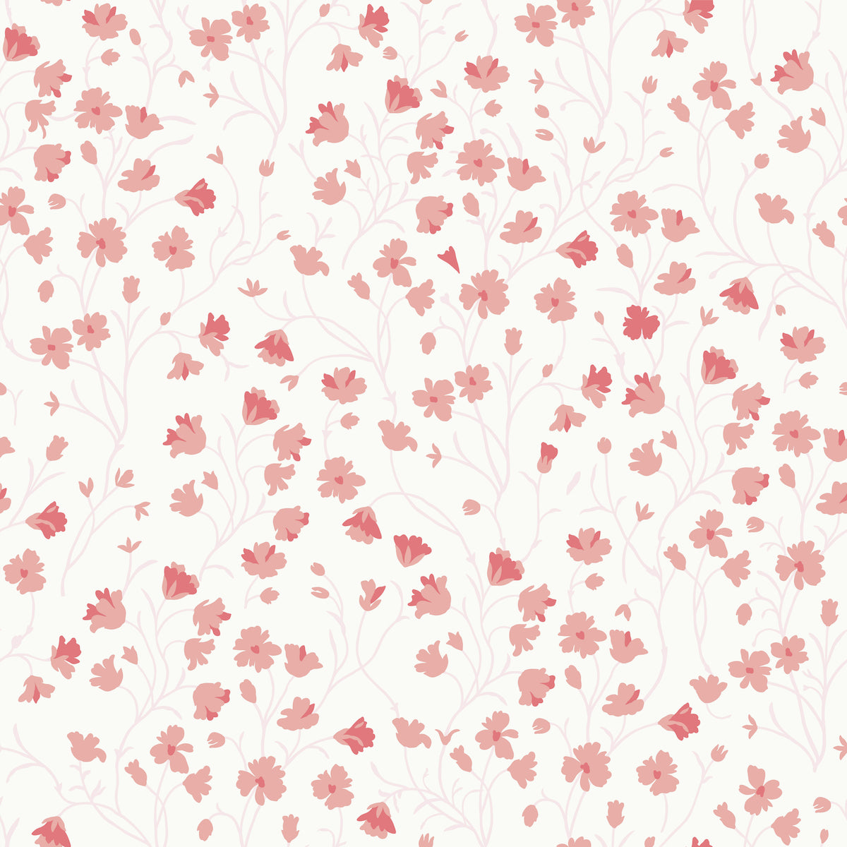 1139 - Forget Me Not Wallpaper - Pale Pink by Morris Collections
