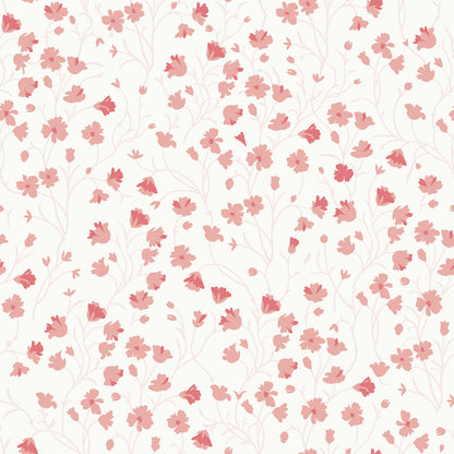 1139 - Forget Me Not Wallpaper - Pale Pink by Morris Collections