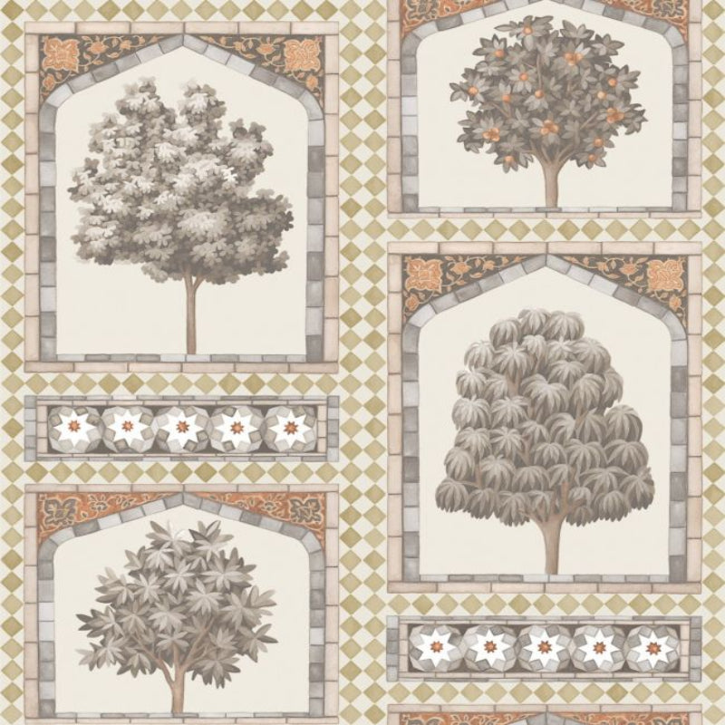 Sultans Palace Wallpaper - Metallic Gold & Spice - 113/10031