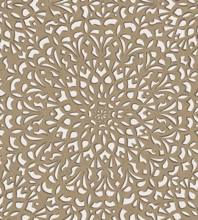 Medina Wallpaper - Metallic Gilver & Parchment - 113/7017