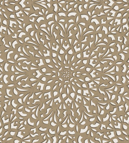 Medina Wallpaper - Metallic Gilver & Parchment - 113/7017