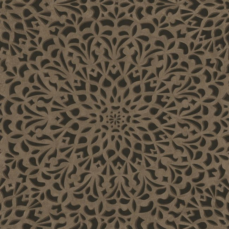 Medina Wallpaper - Pewter & Charcoal - 113/7018
