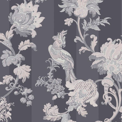 Zerzura Wallpaper - Slate Grey & Blush Pink - 113/8023