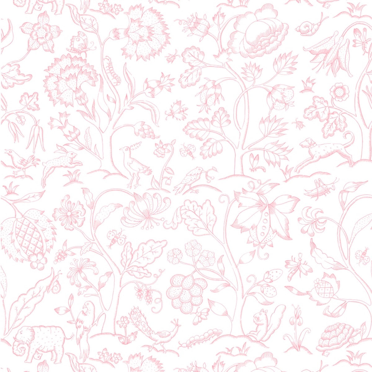 1146 - Middlemore Wallpaper - Garden Pink by Morris Collections