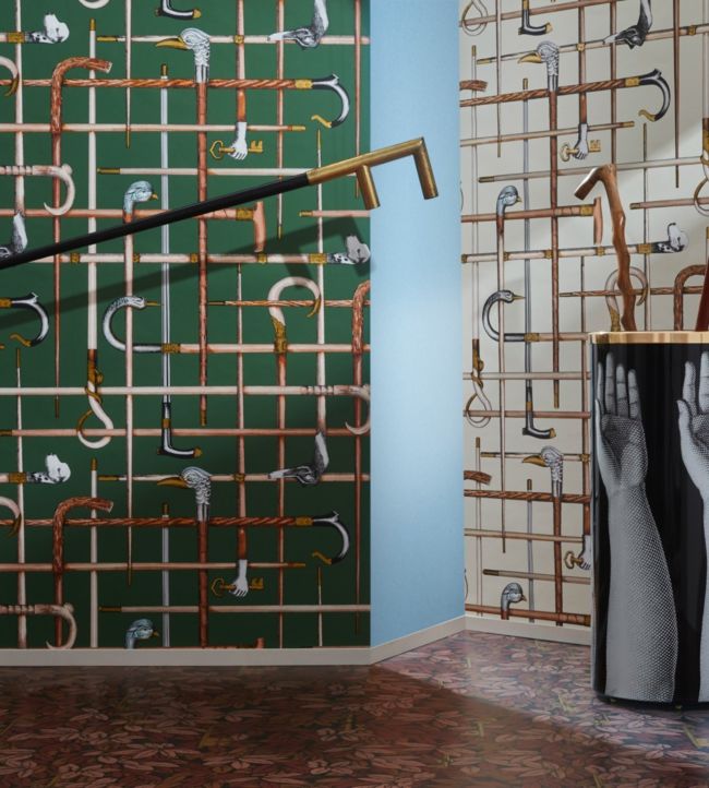 Bastoni Wallpaper - Forest Green - 114/14027