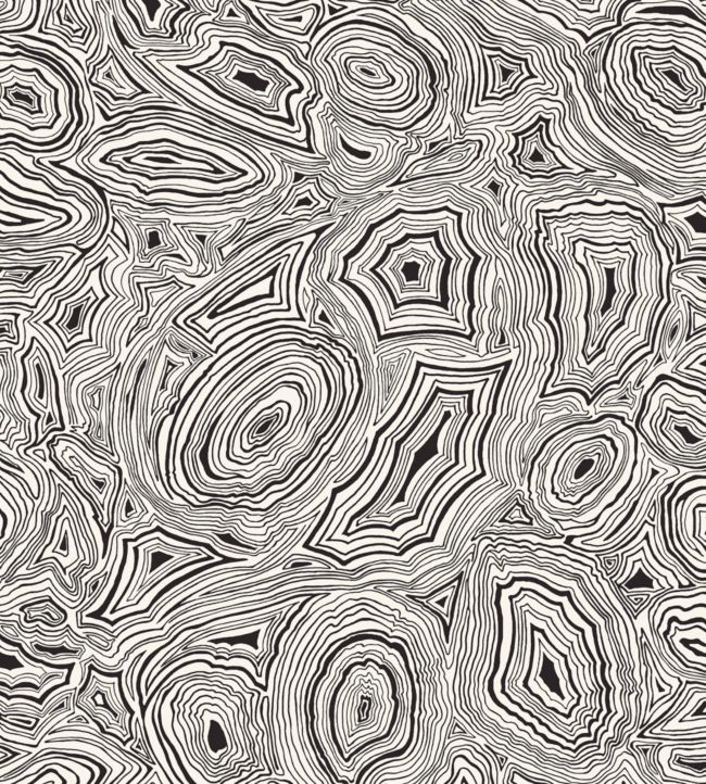 Malachite Wallpaper - White & Black - 114/17036