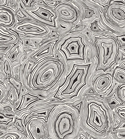 Malachite Wallpaper - White & Black - 114/17036
