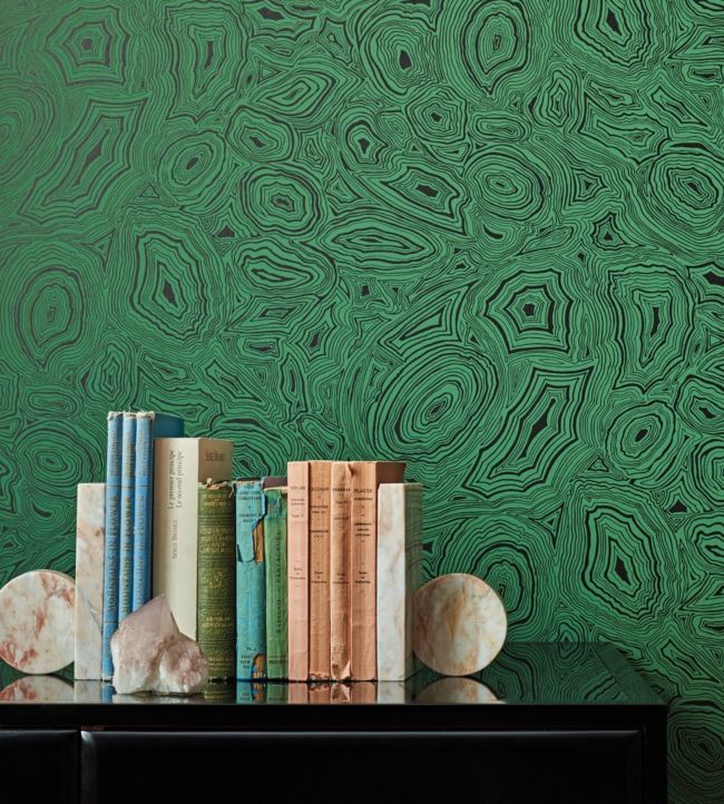 Malachite Wallpaper - White & Black - 114/17036