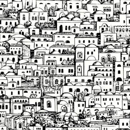 Mediterranea Wallpaper - White & Black - 114/19039