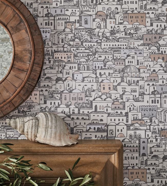 Mediterranea Wallpaper - White & Black - 114/19039