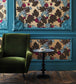 Frutto Proibito Wallpaper - Print Room Blue & Magenta on Metallic Gold - 114/25049